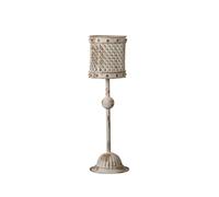 Baoblaze Wall Candle Stand Candle Holder Tall Candlestick Lantern With Rivet Detailing Iron Rustic Wrought Metal Weighted Round Base Suitable for weddings photo shoots event decor, D988S-Short