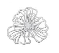 Baoblaze Wall Decoration Flower, Floral Wall Hanging Decor Flower Metal Wall Art Decoration Wall Sculpture for Bedroom Hotel, White Small