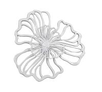 Baoblaze Wall Decoration Flower, Floral Wall Hanging Decor Flower Metal Wall Art Decoration Wall Sculpture for Bedroom Hotel, White Large