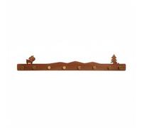 Baoblaze Wall Wooden Wall Rack Coat Rack Hanger Organizer Heavy Duty Hooks Solid Wood and Bamboo Saving Outline Suitable for entryway Hallway Bedroom Home Decor, Style 8