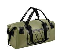 Baoblaze Waterproof Travel Duffel Bag PVC Duffel Waterproof Bag Dry Bag with Welded Seams Detachable Shoulder Strap and Bungee Panel Suitable for Camping, Array, Army Green, 70L