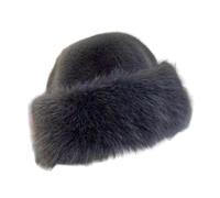 Baoblaze Winter Faux Fur Hat for Women Thick Cossack Hat Russian Hat Plush Faux Fur Winter Hat Womens Winter Furry Hat for Snowboard Ladies Women Girls (Dark Gray)