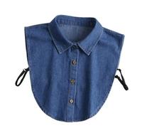 Baoblaze Women Collar Detachable Shirt Bib False Collar Insert Collar Accessory With Neat Pointed Shirt Style And Secure Side Ties Suitable for school office casual wear