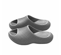 Baoblaze Women Eva Slippers Slides Sandals House Shoes Crafted In Eva Foam Soft Padding Thick Contoured Footbed Arch Support Slip Resistant Grip Quiet Steps, Gray, 42-43
