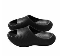 Baoblaze Women Eva Slippers Slides Sandals House Shoes Crafted In Eva Foam Soft Padding Thick Contoured Footbed Arch Support Slip Resistant Grip Quiet Steps, Black, 42-43
