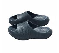 Baoblaze Women Eva Slippers Slides Sandals House Shoes Crafted In Eva Foam Soft Padding Thick Contoured Footbed Arch Support Slip Resistant Grip Quiet Steps, Dark Blue, 40-41