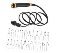 Baoblaze Wood Burning Kit Wood Burner Tools with 21 Wire Tips Ergonomic Grip Handle Pyrography Pen Tool for Carving Leather