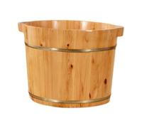 Baoblaze Wood Foot Bath Tub Foot Bath Barrel Gifts Comfortable Deep Footbath Basin Sauna Feet Tub for Bathroom SPA Household Women Men, Color A 30cm
