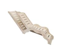 Baoblaze Wood Hamster Hideaway Burrow DEN Climbing Ramp Accessory for Dwarf Hamsters Lightweight Multifunctional 32x7x13cm with Ladder