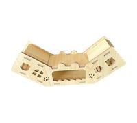 Baoblaze Wood Hamster Hideaway Burrow Tunnel Climbing Ramp Sturdy 11.8x2.5x4.7inch Multifunctional Multi Chamber Design with 3 Section