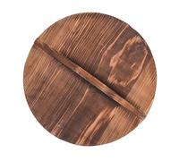 Baoblaze Wood Pan Lid, Skillet Cover, Thickened Lightweight Round Universal Frying Cover, Wooden Drop Lid for Kitchen, 22CM