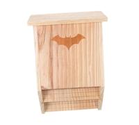 Baoblaze Wooden Bats House Shelter Sturdy Portable Easy to Install Decoration Wall Hanging Bats Box for Park Farmyard Backyard Outside