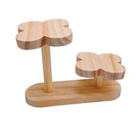 Baoblaze Wooden Display Mini Plant Stand Multifunctional Display Rack Cupcake Stand for Mini Figurines Toys Accessories Retails, 2 layers