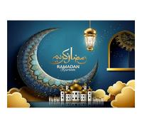 Baocicco 10x8ft Eid Mubarak Backdrop Islamic Traditional Lanterns Architecture Mosque Masjid Photography Background Eid Mubarak Holiday Muslim Allah Islamic Pray Holy Day Fiesta Photo Studio