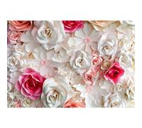 Baocicco 12x10ft Pink and White Paper Flowers Background Photography Backdrop Paper Flower Wall Gorgeous Wedding Flower Backdrops Beautiful Bride Baby Newborn Kids Background Props Portraits Booth