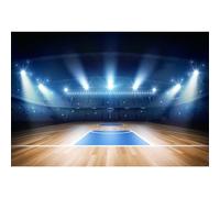 Baocicco 12x8ft Empty Basketball Stadium NBA Theme Photography Backdrop Background Shining Stadium Spotlight Shiny Lights Sports Club Sports Theme NBA Match Vinyl Photo Studio Props