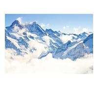 Baocicco 12x8ft Snowy Mountain Backdrop Highland Alps Polar Glacier Winter Wonderland Cloud and Mist Photography Background 2022 Winter Holiday New Year Adventure Party Kids Adults Photo Booth