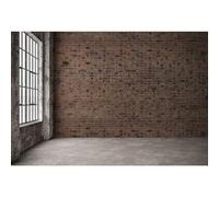 Baocicco 12x8ft Vintage Empty Room Photography Backdrop Retro Red Brick Wall Window Shabby Jerusalem Building Interior Room Photography Background Pet Kids Adults Portrait Studio Video Vlog Prop