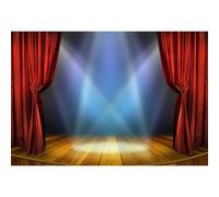Baocicco 5x3ft Vinyl Huge Swanky Red Curtain Stage Backdrop Photography Background Wedding Hall Red Carpet Spotlight Celebrating Festival Party Children Lovers Adults Photo Backdrop Photo Studio
