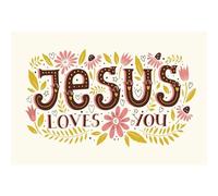 Baocicco 6x4ft Jesus Love You Polyester Photography Floral Background Backdrop JHS Jesus Hominum Salvator Jesus Christ Christian Church Cathedral Polyester Photo Studio Props