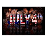 Baocicco 7x5ft Happy July 4th Backdrop Fireworks Show Reflections American Flag Texture Photography Background Wallpaper Decor Independence Day Party National Day Party Children Adults Portrait