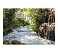 Baocicco 8x6ft Vinyl Green Forest Backdrops for Photography Background Mountain and Water Landscape Beautiful Waterfall and River Ancient Tree Outdoor Explore Holiday Backdrop Photo Studio