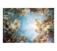 Baocicco 9x6ft Vinyl Photo Backdrop Religion Fresco Photo Background Angels and Devils Chapel Ceiling Painting Wallpaper Decoration Religious Activity Baby Children Adults Portrait Prop