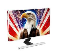 Baocicco American Flag Eagle Computer Monitor Dust Cover 22, 23, 24, 25 Inch Firework Independence Day Memorial Day Fourth of July Monitor Computer Cover for Home Office Computer LCD/LED/HD Decoration