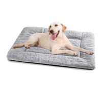 Baodan Dog Bed Large Washable, Pet Cat Beds Cushion Mattress, Soft Warm Dog Crate Mat Pad for Medium Large Dogs- L 90x60 cm, Grey