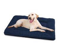 Baodan Dog Bed Large Washable, Plush Pet Cat Beds Cushion Mattress, Soft Warm Dog Mat Pad for Medium Large Dogs- L 90x60 cm, Navy