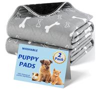 Baodan Puppy Pads Washable, 2 Pack Reusable Puppy Training Pads, Super Absorbent Waterproof Dog Mat Pee Pads for Dogs, Fast Drying Training