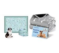 Baodan Puppy Pads Washable, 2 Pack Waterproof Puppy Training Pads Reusable Dog Pee Pads for Incontinence, Potty Training and Playpen, 45x60 cm