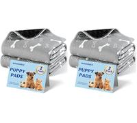 Baodan Puppy Pads Washable, 4 Pack Reusable Puppy Training Pads, Super Absorbent Waterproof Dog Mat Pee Pads for Dogs, Fast Drying Training Pads for Home, Car, Travel - 90x60 cm