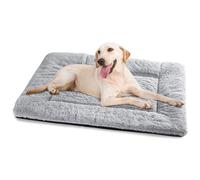 Baodan Washable Dog Bed for Medium Small Dogs Cats, Soft Dog Crate Mattress Mat, Fluffy Comfortable Pet Beds Pad Cushion- M 75x50 cm, Grey