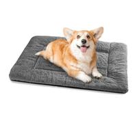 Baodan Washable Dog Bed, Plush Pet Mat Cushion 75x50cm Dark Grey