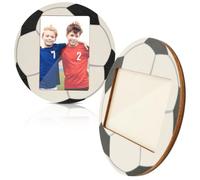 BAODBF 2 Pcs Sport Picture Frame Baseball/Soccer Wood Photo Frame Sport Themed Tabletop Picture Frame Horizontal and Vertical Photo Picture Frame Decorative Desktop Picture Frame for Men Athletes Team