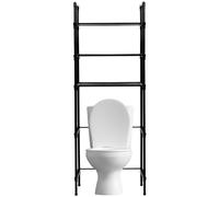 BAODBF 3-Tier Over Toilet Storage Rack, Stainless Steel Over the Toilet Shelf, Above Washing Machine (Black)