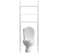 BAODBF 3-Tier Over Toilet Storage Rack, Stainless Steel Over the Toilet Shelf, Above Washing Machine (White)