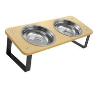BAODBF Cat Bowl Raised 15° Tilted Feeding Station, Stainless Steel Feeding Bowl Cat, Feeding Bowl and Water Bowl, Cat Bowl Set for Pets, Cats and Puppies