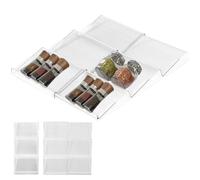 BAODBF Drawer Spice Rack with 3 Tiles Large-Capacity Drawer Spice Organizer Versatile Spice Rack Drawer Organizer Spice Rack Drawer Organizer for Reasoning Jar