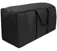 BAODBF Garden Furniture Cushion Storage Bag, 210D Oxford Fabric, Waterproof, Anti-UV, Heavy Duty Christmas Tree Storage Bag with Carry Handle and Zipper, 173x51x76cm, Black