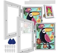 BAODBF Kids Art Frame a4,Kids Artwork Display Frame for 150 Pictures,Art Frame for Kids Drawings,Kids Art Frames Front Opening a4 for Pictures,Photos,Artworks,Schoolwork(2Pcs,A)