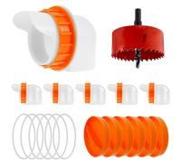 BAODBF Pack of 6 automatic chicken feeders, poultry feeders, chicken feeders, chicken feeder, chicken food container with dowels, hole saws, drill