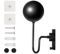 BAODBF Wall Mount 180 Degree Rotation Motorcycle Helmet Rack Helmet Holder with One Hook Well Support Helmet Holder Enduring Helmet Hanger Two Easy Ways to Install Helmet Display Hanger Stand for Helm