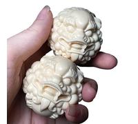 Baoding Ball Set - 2 Stress Balls for Hand Massage | Exercise Balls Wooden Hand Therapy for Meditation, Concentration, Office, Travel, Relief