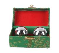 Baoding Balls - 2-Piece Metal Finger Exercise Set, Smooth, Weighted Design for Hand Strength Training and Relaxation, Physical Fitness Equipment for Men, Women, Home, Office, Travel, Yoga, 3.8 cm