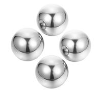 Baoding Balls Massage Stainless Steel Hand Exercise 2 Pairs | Portable Pair Set, Silver Finish, Smooth Rolling Feel, On-the-go Relaxation