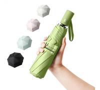 BAODINI Small UV Protection Travel Umbrella Compact for Rain and Sun UPF 50+ Windproof Portable 42 inch Umbrella for Women and Men