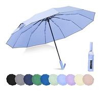 BAODINI Small UV Protection Travel Umbrella Compact for Rain and Sun UPF 50+ Windproof Portable 42 inch Umbrella for Women and Men