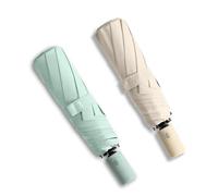 BAODINI Small UV Protection Travel Umbrella Compact for Rain and Sun UPF 50+ Windproof Portable 42 inch Umbrella for Women and Men